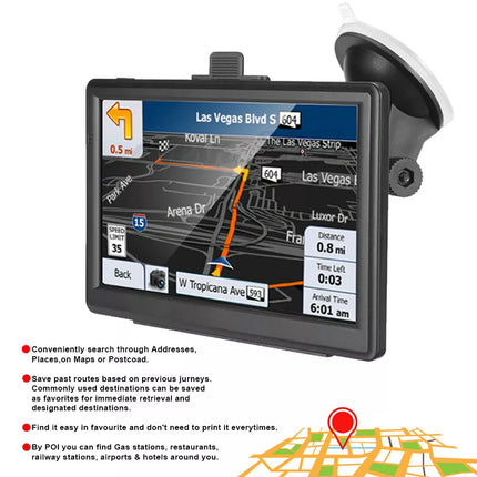 7Inch Portable Truck Car GPS Navigation Lifetime Free AU Map Updates 8G