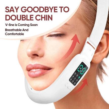 V-Face Shape Massager W/Hot Compress FunctionSkin Neck Lift Double-Chin Removal
