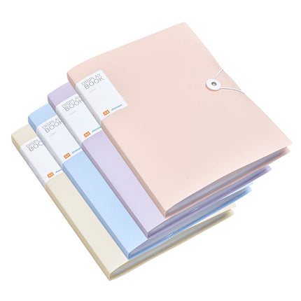 4x A4 Document Folder Pastel Colour 60 Pocket Presentation Display Office School