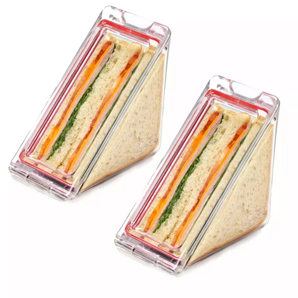 Triangle Sandwich Container Reusable, Washable Sandwich Box for Lunch