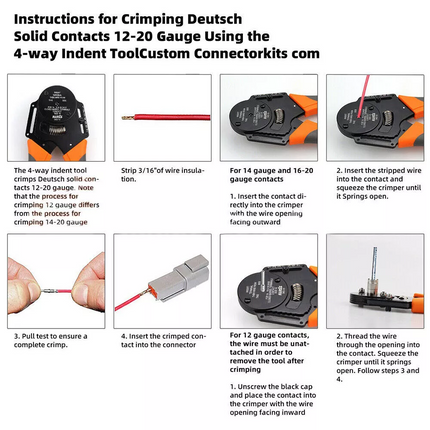 1800PC Deutsch DT Connector Plug Kit With Deutsch Crimp Tool Auto Marine