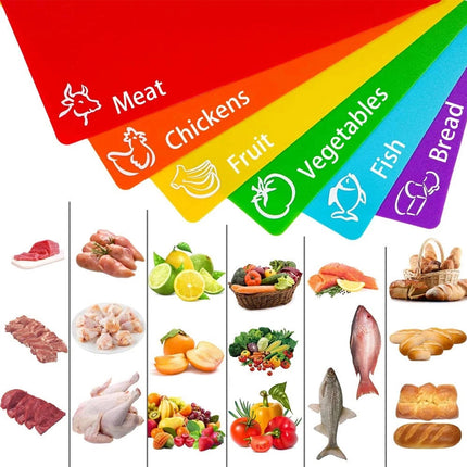 Cutting Board Mats Set Extra Thick Flexible Plastic Kitchen Chopping PP Board