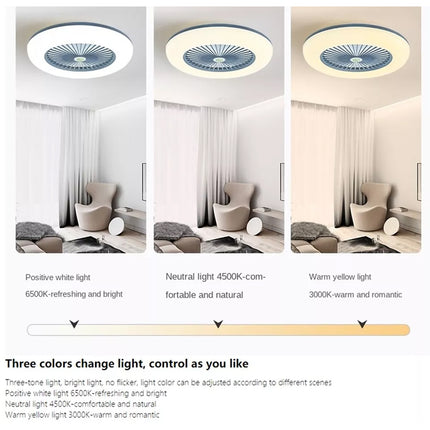 72W LED Ceiling Fan Dimmable Light Adjustable Wind Speed With Smart APP Remote