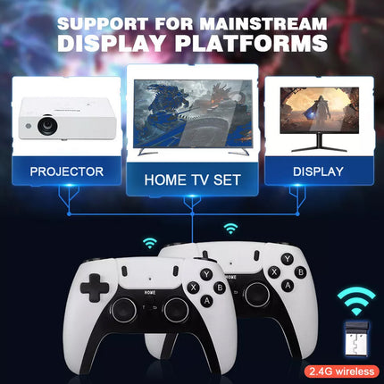 256G 58000+ 4K HDMI TV Video Game Stick Retro Gaming Console w/ 2 Wireless Controller