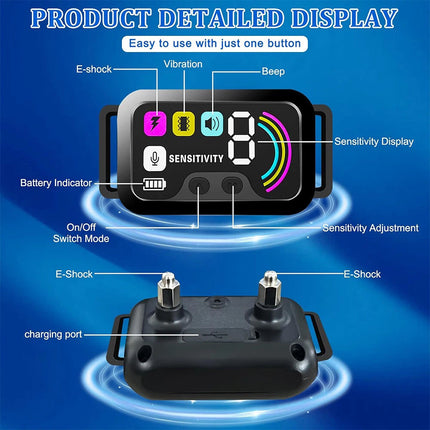 Anti Bark Dog Collar Auto Stop Barking Training Collar Obedience Rechargeable
