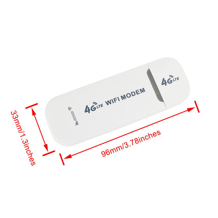 4G LTE Wireless Router WiFi Mobile Broadband Modem USB Dongle Unlocked White