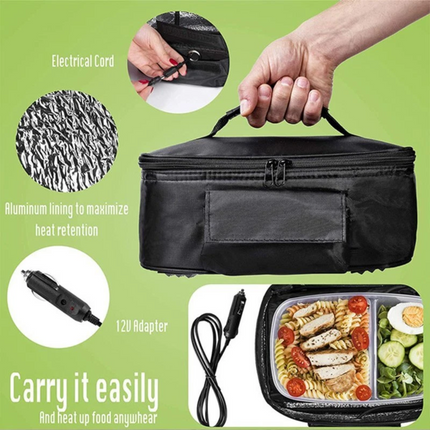 12V Portable Mini Microwave Heated Electric Lunch Box Food Warmer for Car