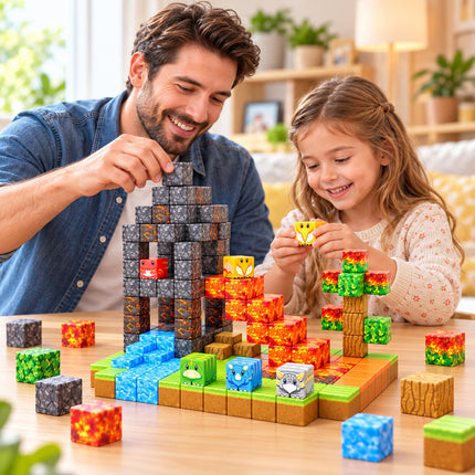80 Pcs 3D Building Blocks Dinosaur Lava World Toy Creative Cube Christmas Gift