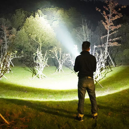 2Pcs 12000000LM LED Flashlight Super Bright Torch USB Rechargeable Lamp High Powered
