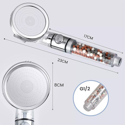 Shower Head,Ionic Shower Head Filter Shower Head for Hard Water 3 Modes Sprayer