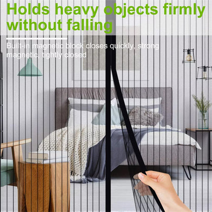 Oversize Magnetic Screen Door Heavy Duty Mosquito Bug Insect Net Screen Barrier