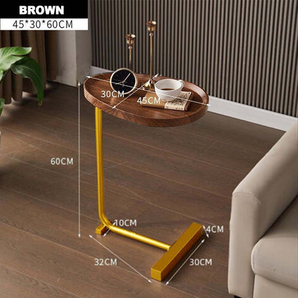 Bedside Sofa Side End Table Coffee Couch Tray Shaped Stand