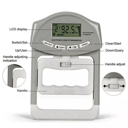 Handful Grip Strength Tester Hand Dynamometer Gripping Power Multi-Occasional