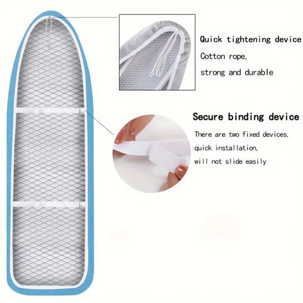 Ultra Thick Ironing Board Cover Heat Retaining Felt Iron Easy Fitted Clevinger Grey