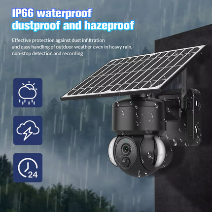 4G Network Wireless HD 1080P Pan Tilt Solar Panel Outdoor Security Camera LTE
