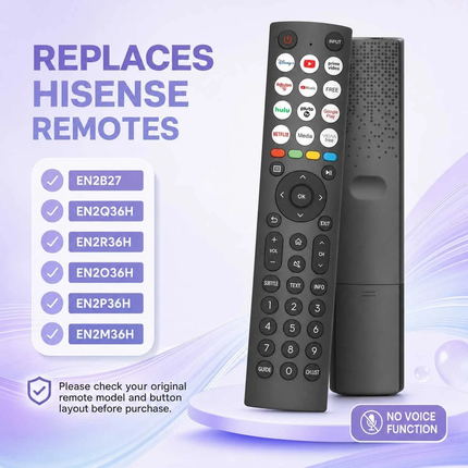 Hisense TV Remote Control Replacement VIDAA Smart TV 4K QLED LED EN2B27 EN2Q36H
