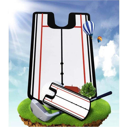 3Pcs Golf Putting Alignment Mirror Portable Practice Putting Trainer Aid