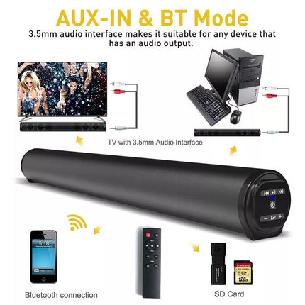 Bluetooth 5.0 Sound Bar TV Soundbar Wired Wireless Home Theater Surround Sound
