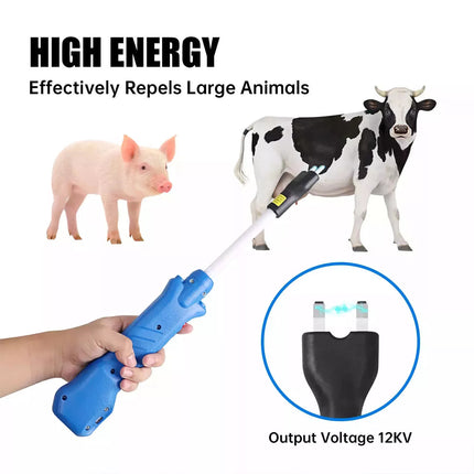 Cattle Prodder Stock Prod 12000V Rechargeable Electric Shock Livestock Pig Farm