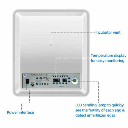 36 Egg Incubator Fully Automatic Egg Turning Hatcher Quail Chicken Duck