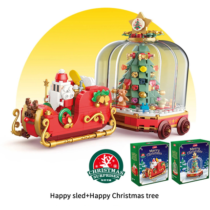 LOZ 4-in-1 Christmas Train Mini Bricks Building Blocks Set Toy Gift Kids Adults