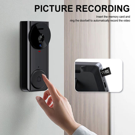 Wireless Video Doorbell Security Camera Ring Door Bell /W 4.3" Screen Intercom