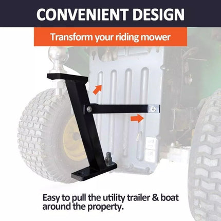 Heavy 3/4" Thick Lawn Pro Hi-Hitch Lawn Mower Trailer-Hitch For John Deere Cub