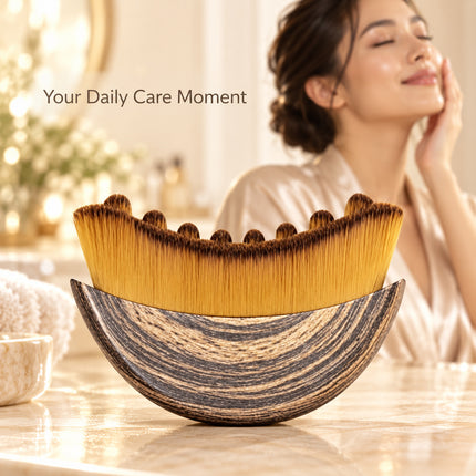 Lymphatic Face Massage Brush Curved Facial Contour & Neck Care Skincare Tool