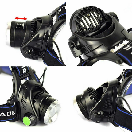 350000LM LED Headlamp Zoom Rechargeable T6 Headlight Flashlight Head Torch