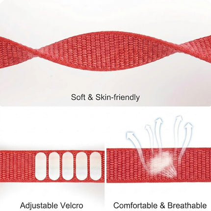 Apple AirTag Case Wristband Protective Cover Nylon Red