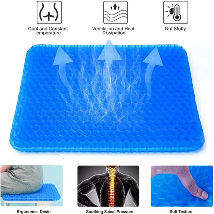 2Pcs Double Layer Honeycomb Seat Comfort Support Cushion Flex Back Spine Pain Relief