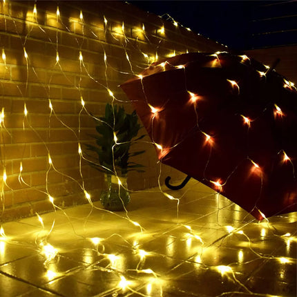 LED Net Mesh Curtain String Fairy Lights Xmas Wedding Party Garden Outdoor Decor