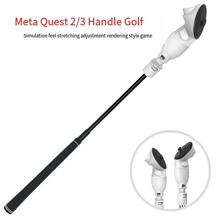 VR Golf Club Handle Game Attachment Compatible With Meta Quest 3 Oculus Quest 2
