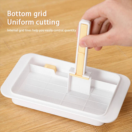 Butter Dish with Lid Easy Scoop Butter Keeper Container Refrigerator Countertop