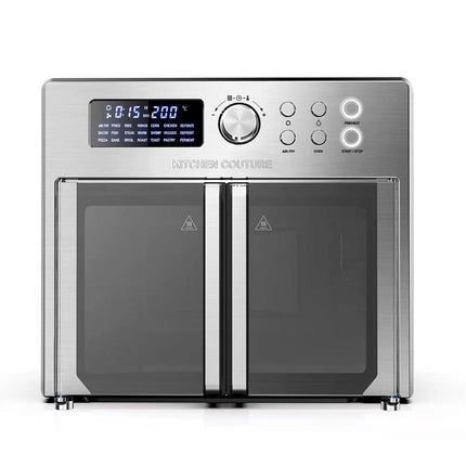 25L Air Fryer Oven French Door Stainless Steel 22 Presets