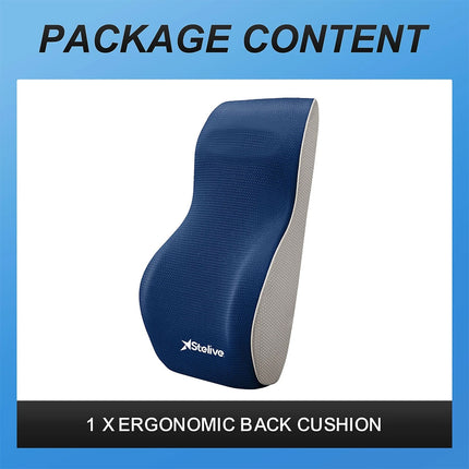 Back Cushion Lumbar Support Cushion Memory Foam Ergonomic Support Pillow