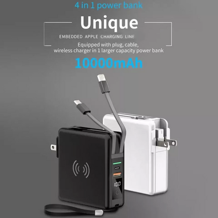 Wireless Power Bank 10000mah Travel Adapter Charger with AU UK EU US Plugs PD20W