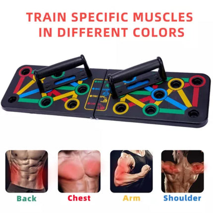 Foldable Push Up Board Rack Training Gym Exercise Pushup Exercise Stand Grip Bar