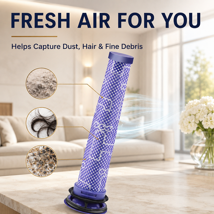 2Pcs For Dyson V8 V7 Vacuum Cleaner Pre Post Filter Replacement