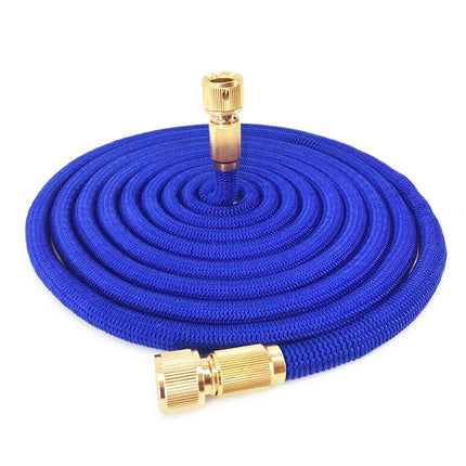 100FT Expandable Flexible Garden Water Hose Pipe Spray Gun Blue Garden Hose Pipe