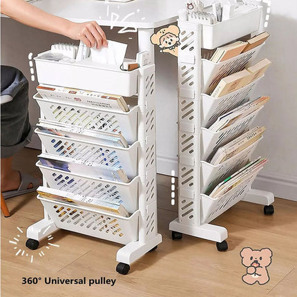 Home Removable Bookshelf Organizer Storage Shelf Beside Desk Adjustable Rack