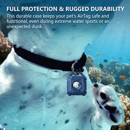 Midnight Blue Apple AirTag Protective Case Waterproof TPU Cover Air Tag Tracker Loop Holder