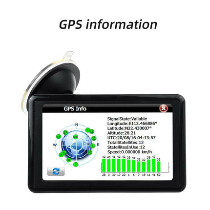 5" Car Truck GPS Navigator System LCD Navigation Sat Nav FM MP4 Speedcam 4G Map