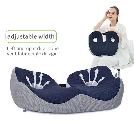 Office Chair Seat Cushion for Sedentary Support Comfort Pillow Pad Home Use Blue