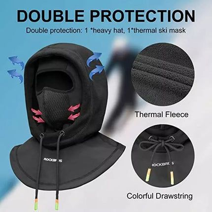 Cycling Full Face Mask Unisex Winter Mask Thermal Fleece Balaclava Ski
