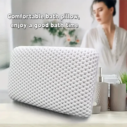 Spa 3D Mesh Bath Pillow Breathable Bathtub Cushion Neck Back Support Tub Suction