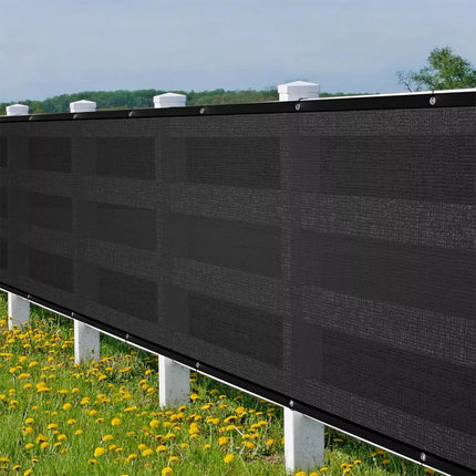 Balcony Privacy Screen Fence Mesh 5M For Balcony Windscreen Sun Shade UV-Proof (Black)