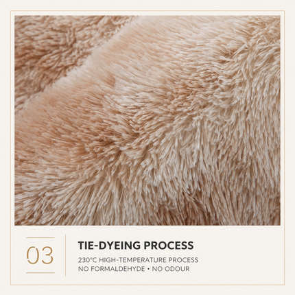 Light Grey Fluffy Shaggy Area Rug Soft Plush Floor Carpet 200x230cm Living Room