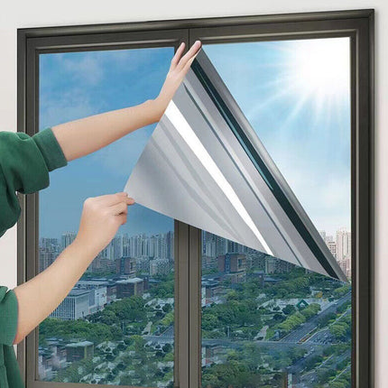 Home Tinting One Way House Window Tint Film Mirror Glass Block Heat/UV Control 80cm x 5m