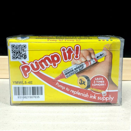 Whiteboard Marker with Magnetic Eraser Set of 4 Assorted YMWL5-4E